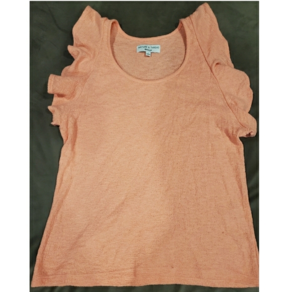 Madewell Texture & Thread Darcie Ruffle Tank SZ S - Picture 4 of 5